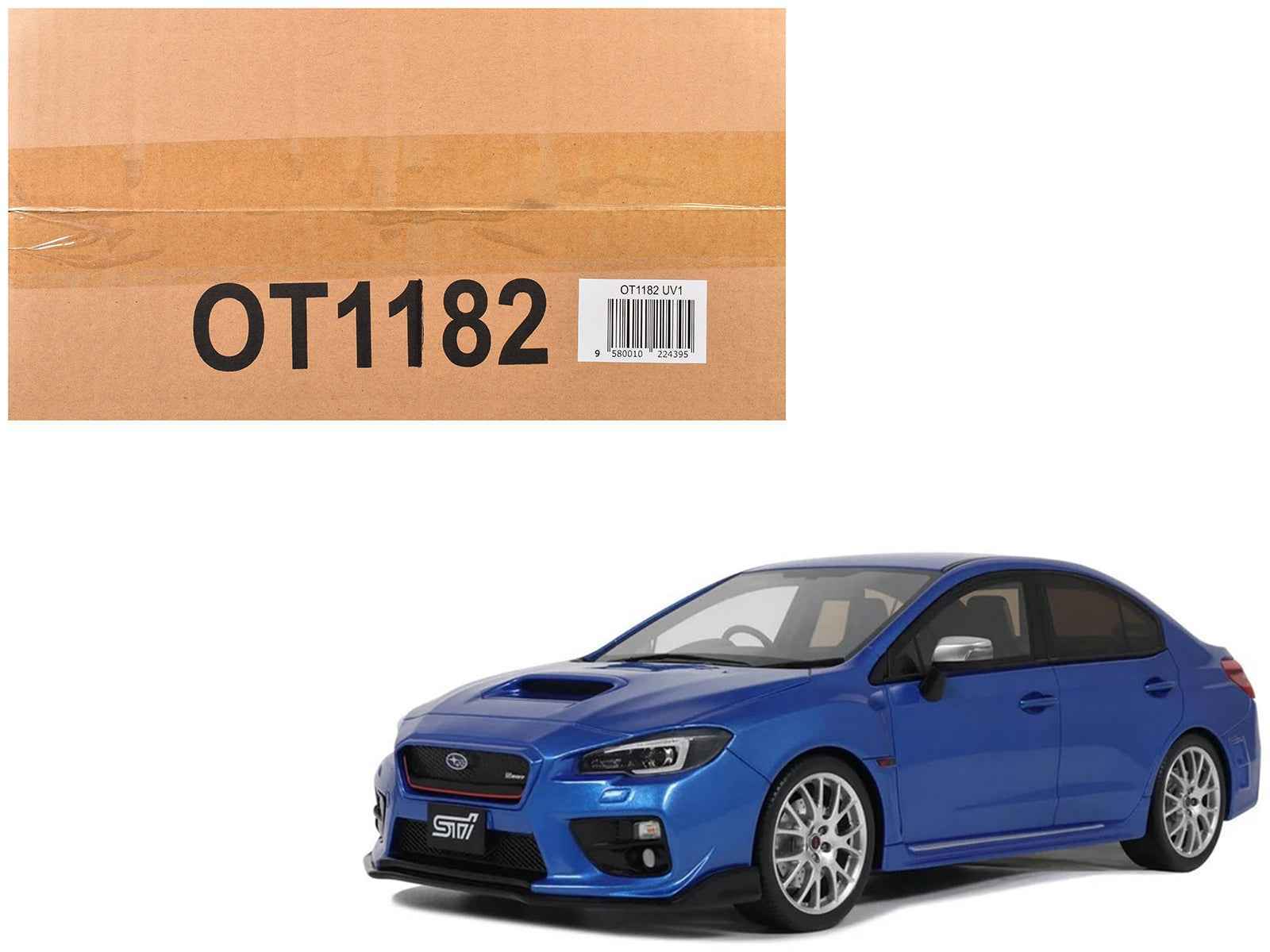 2015 Subaru WRX Sti S207 RHD (Right Hand Drive) Blue Pearl Metallic Limited Edition to 2000 pieces Worldwide 1/18 Model Car by Otto Mobile Miniature Motors Default Title Default Title-