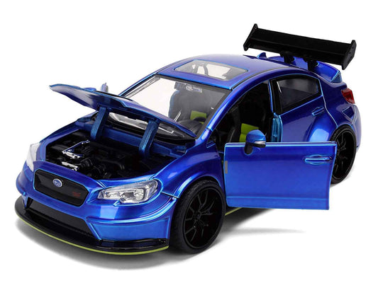 2016 Subaru WRX STI Widebody Blue Metallic "JDM Tuners" Series 1/24 Diecast Model Car by Jada Cartsfy Inc.