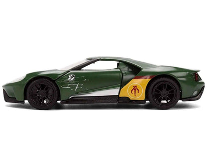 2017 Ford GT "Boba Fett" Livery Dark Green with Graphics "Star Wars" Franchise "Hollywood Rides" Series 1/32 Diecast Model Car by Jada Miniature Motors Default Title Default Title-