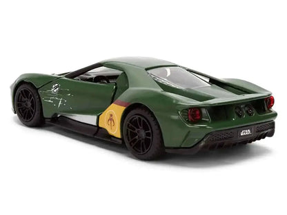 2017 Ford GT "Boba Fett" Livery Dark Green with Graphics "Star Wars" Franchise "Hollywood Rides" Series 1/32 Diecast Model Car by Jada Cartsfy Inc.