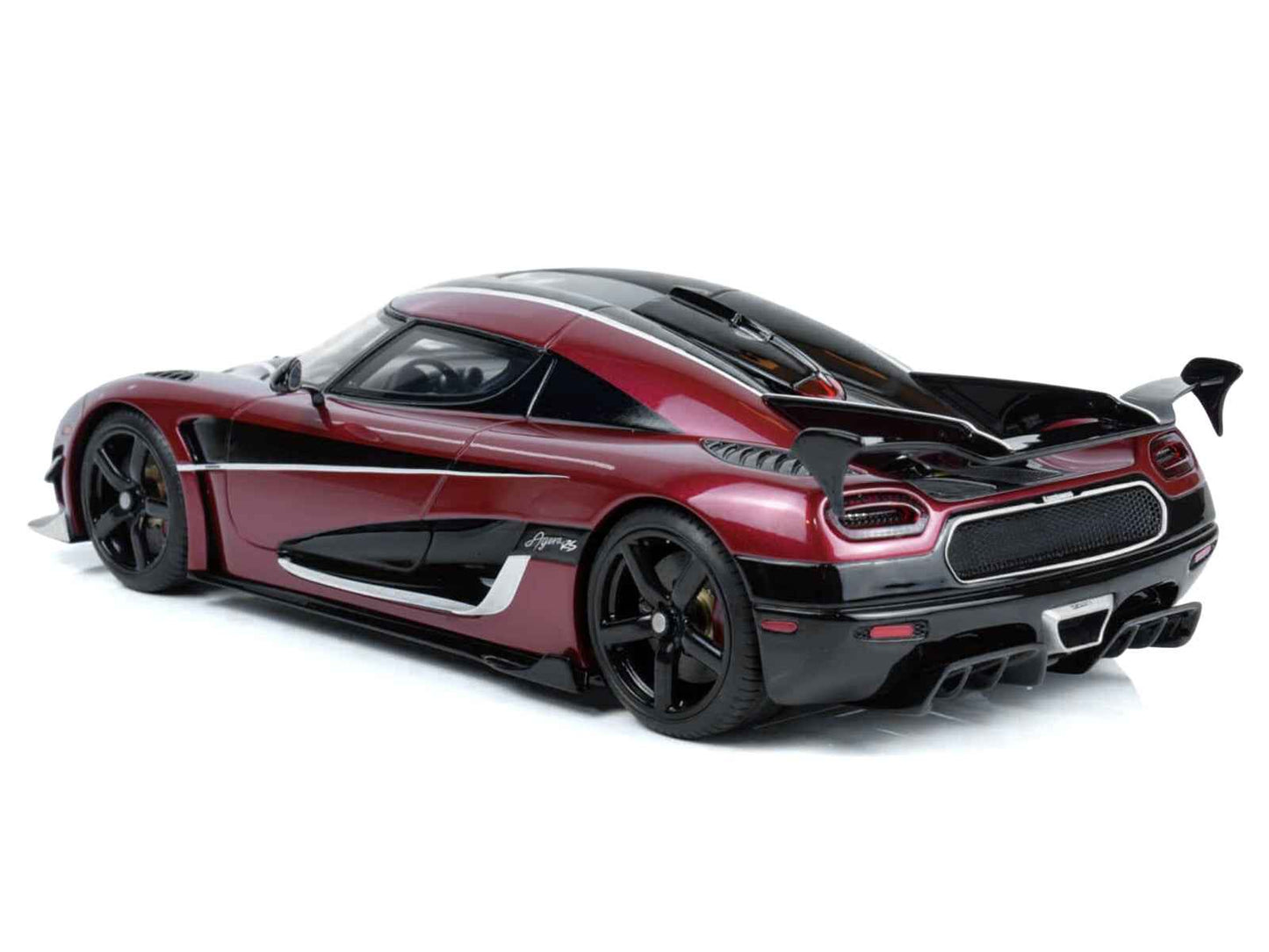 2017 Koenigsegg Agera RS Deep Red Metallic with Black Stripes 1/18 Model Car by GT Spirit Miniature Motors Default Title Default Title-