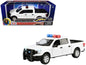 2019 Ford F-150 Lariat Crew Cab Pickup Truck White with Flashing Light Bar and Front and Rear Lights and Sounds 1/27 Diecast Model Car by Motormax Miniature Motors Default Title Default Title-