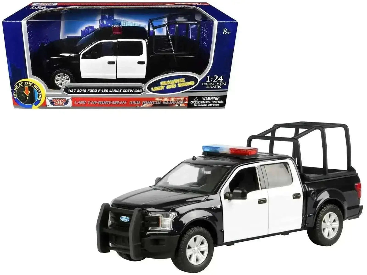2019 Ford F-150 Lariat Diecast Model Car with Bed Cage and Lights