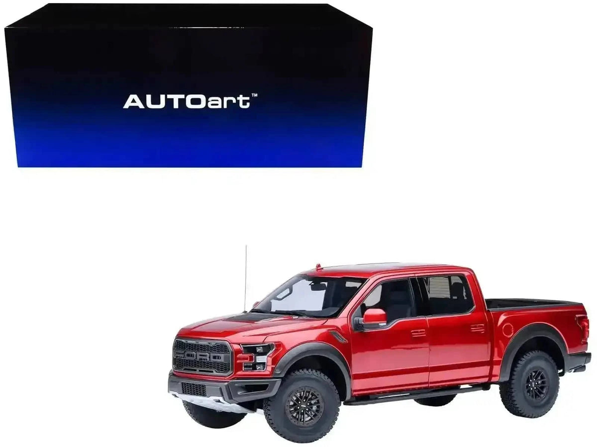 2019 Ford F-150 Raptor Pickup Truck Ruby Red Metallic 1/18 Model Car by Autoart Miniature Motors Default Title Default Title-