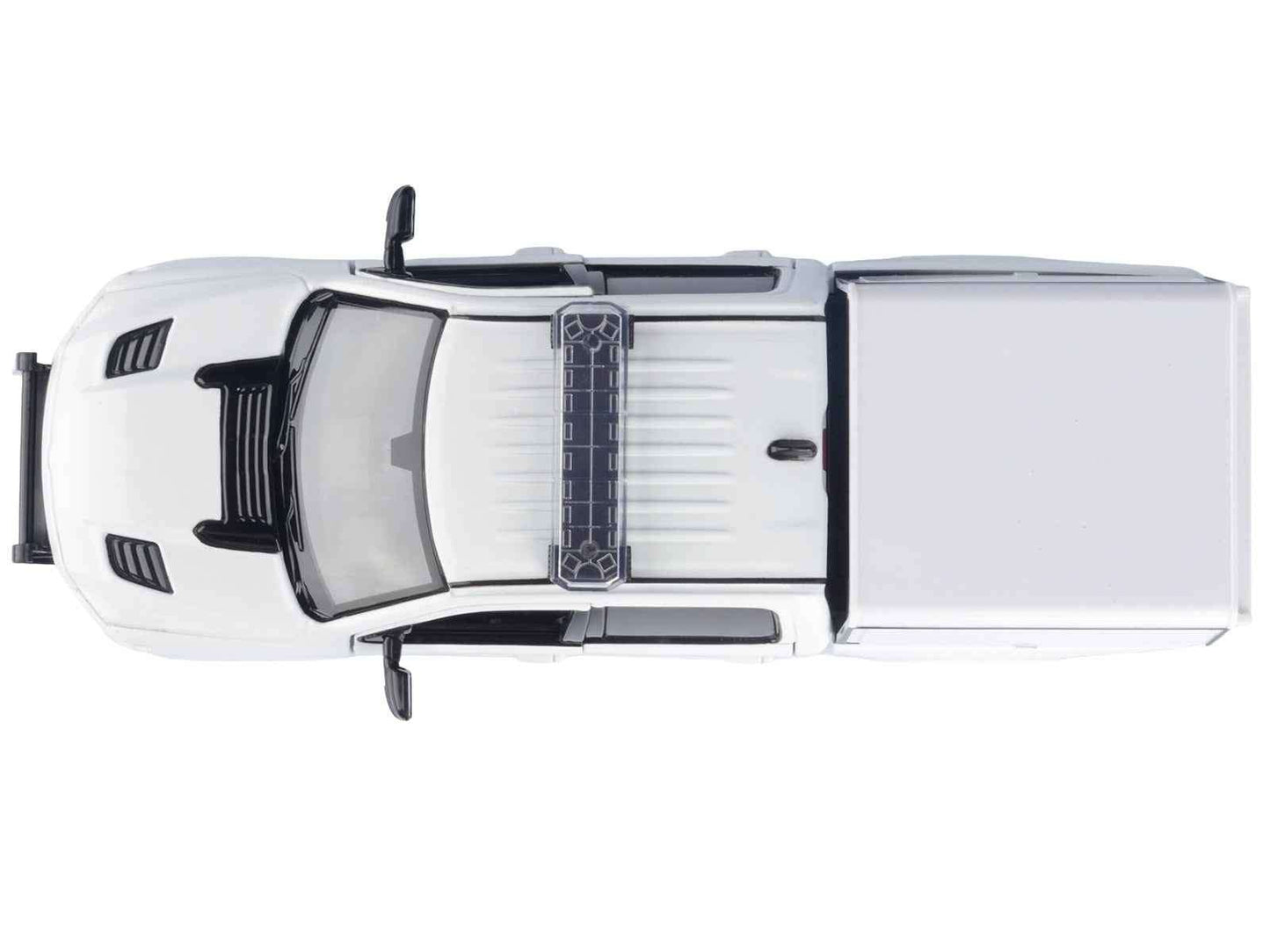 2019 RAM 1500 Laramie Crew Cab Pickup Truck with Truck Bed Camper White "Custom Builder's Kit" Series 1/27 Diecast Model Car by Motormax Cartsfy Inc.