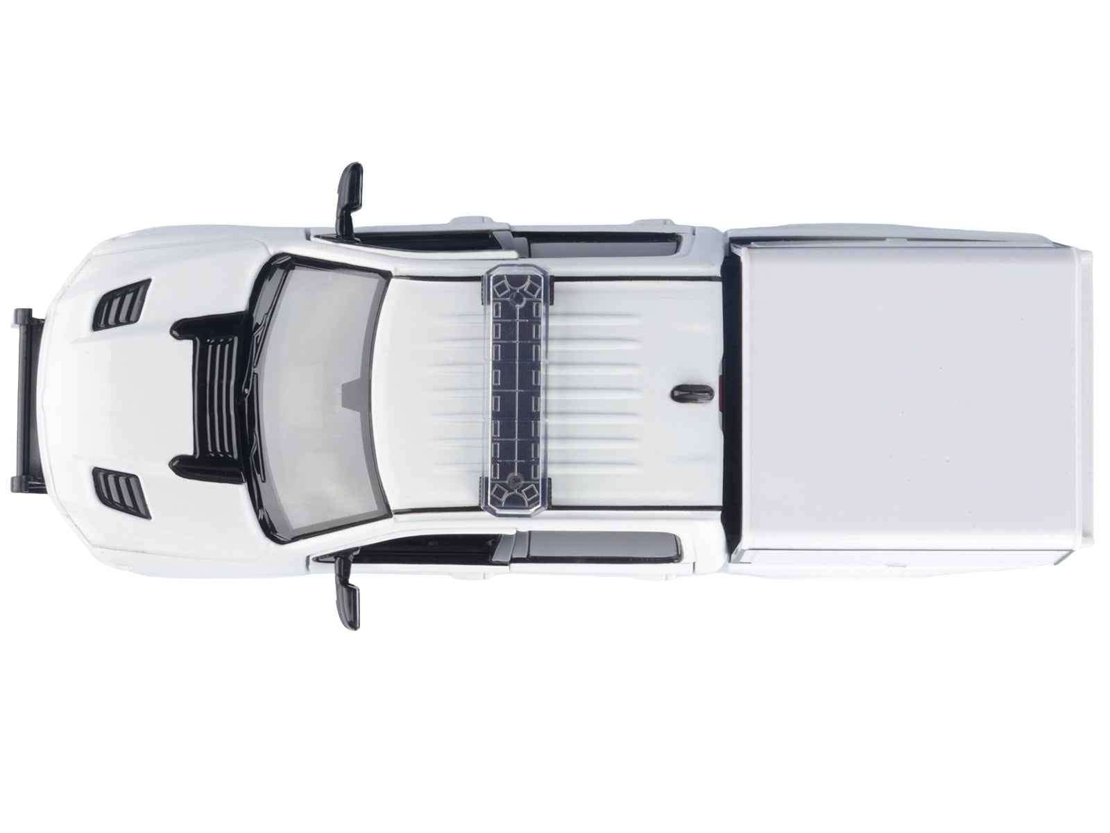 2019 RAM 1500 Laramie Crew Cab Pickup Truck with Truck Bed Camper White "Custom Builder's Kit" Series 1/27 Diecast Model Car by Motormax Cartsfy Inc.
