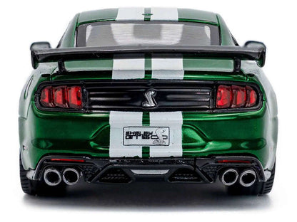 2020 Ford Mustang Shelby GT500 Fast Track Eruption Green Metallic with White Stripes 1/43 Diecast Model Car by Solido Cartsfy Inc.
