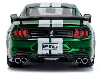 2020 Ford Mustang Shelby GT500 Fast Track Eruption Green Metallic with White Stripes 1/43 Diecast Model Car by Solido Miniature Motors Default Title Default Title-