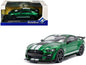 2020 Ford Mustang Shelby GT500 Fast Track Eruption Green Metallic with White Stripes 1/43 Diecast Model Car by Solido Miniature Motors Default Title Default Title-