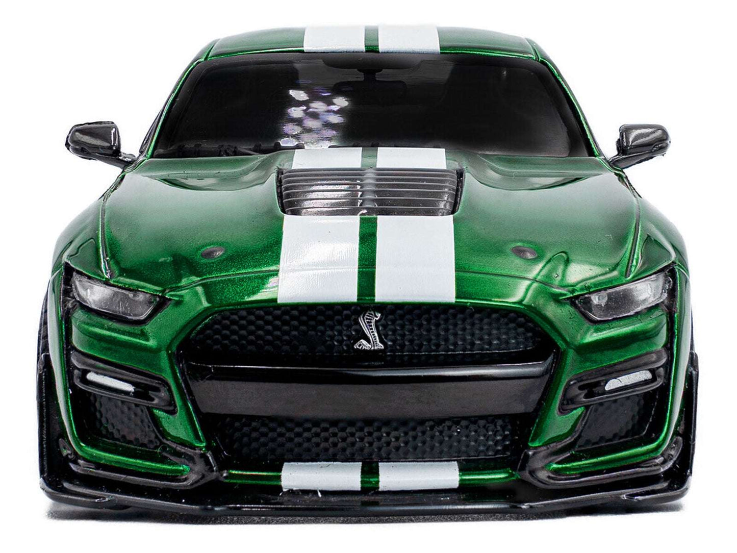 2020 Ford Mustang Shelby GT500 Fast Track Eruption Green Metallic with White Stripes 1/43 Diecast Model Car by Solido Miniature Motors Default Title Default Title-