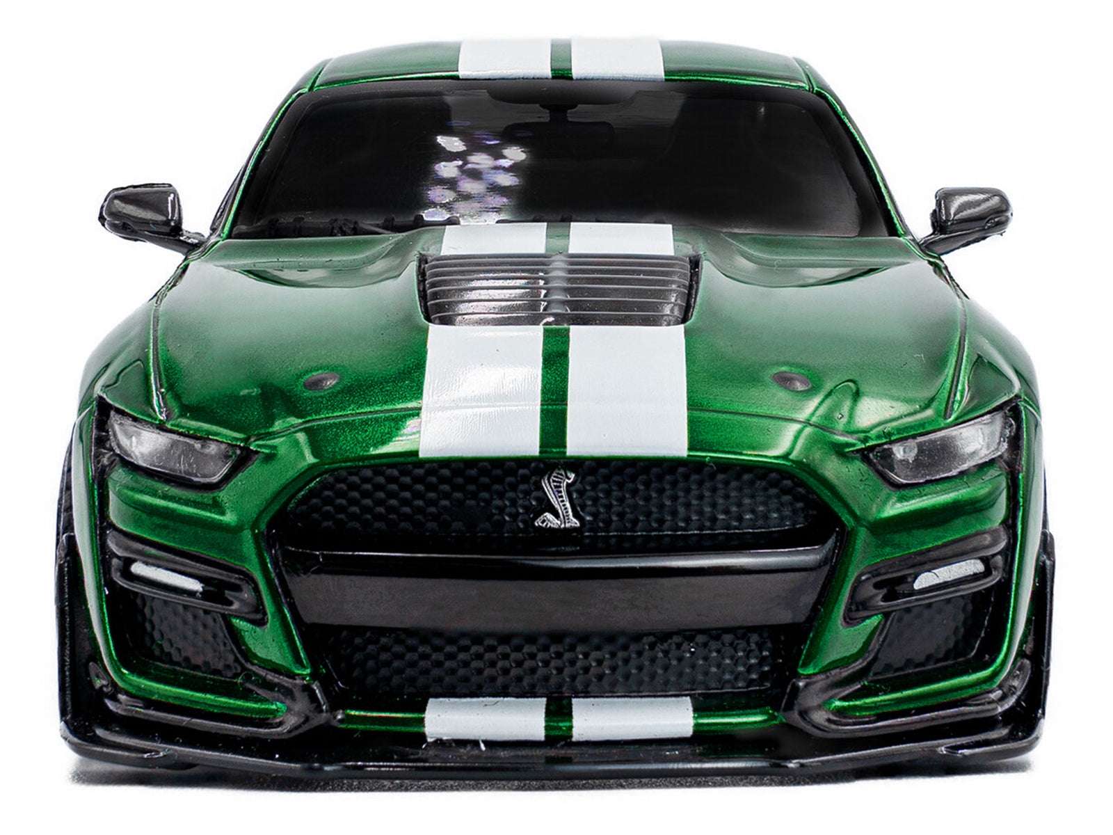 2020 Ford Mustang Shelby GT500 Fast Track Eruption Green Metallic with White Stripes 1/43 Diecast Model Car by Solido Miniature Motors Default Title Default Title-