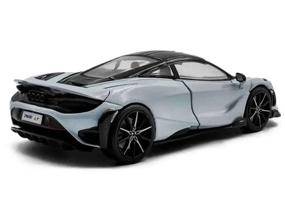 2020 McLaren 765LT Ceramic Gray with Black Top 1/43 Diecast Model Car by Solido Cartsfy Inc.