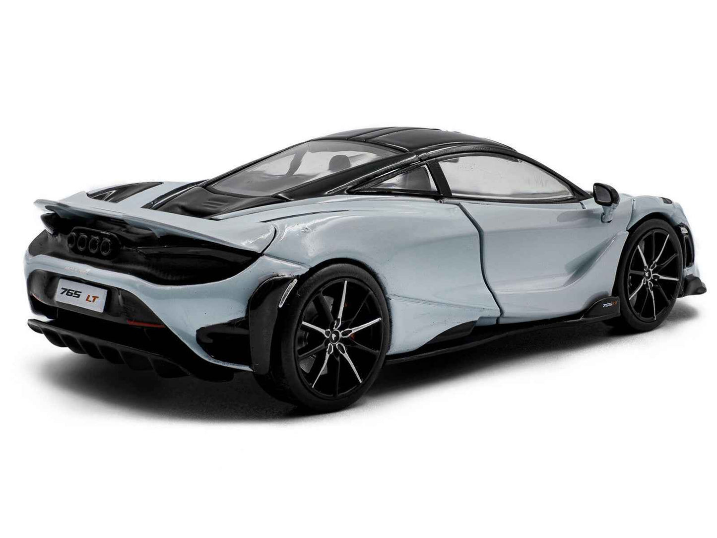 2020 McLaren 765LT Ceramic Gray with Black Top 1/43 Diecast Model Car by Solido Cartsfy Inc.