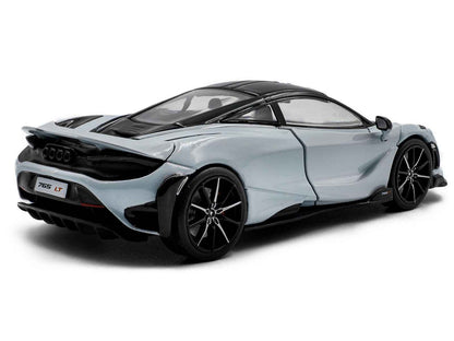 2020 McLaren 765LT Ceramic Gray with Black Top 1/43 Diecast Model Car by Solido Cartsfy Inc.