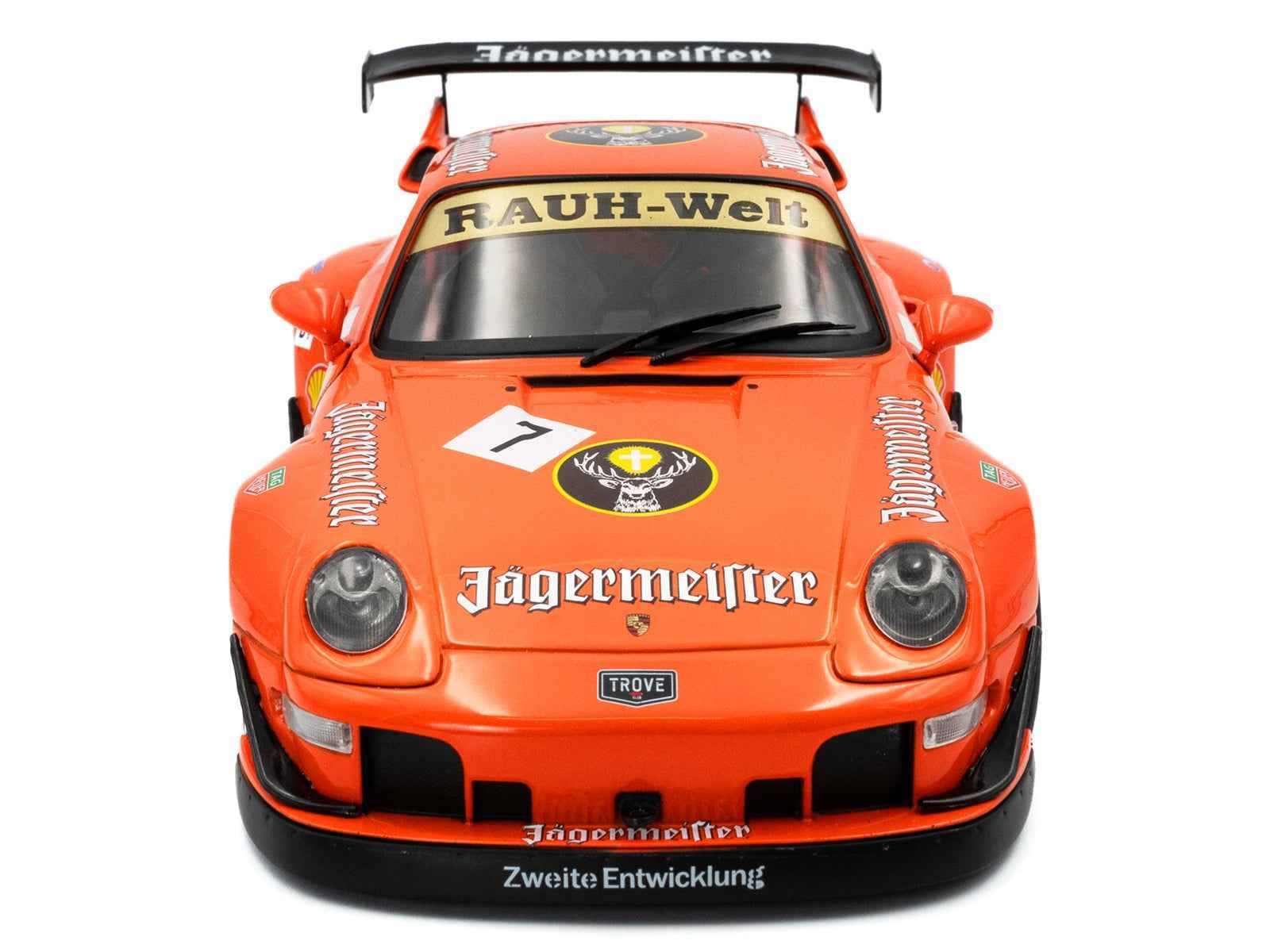2020 RWB Bodykit #7 "Jagermeister" Orange with Graphics 1/18 Diecast Model Car by Solido Cartsfy Inc.