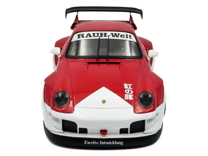 2020 RWB Bodykit "Porco Rosso" Red and White 1/18 Diecast Model Car by Solido Cartsfy Inc.