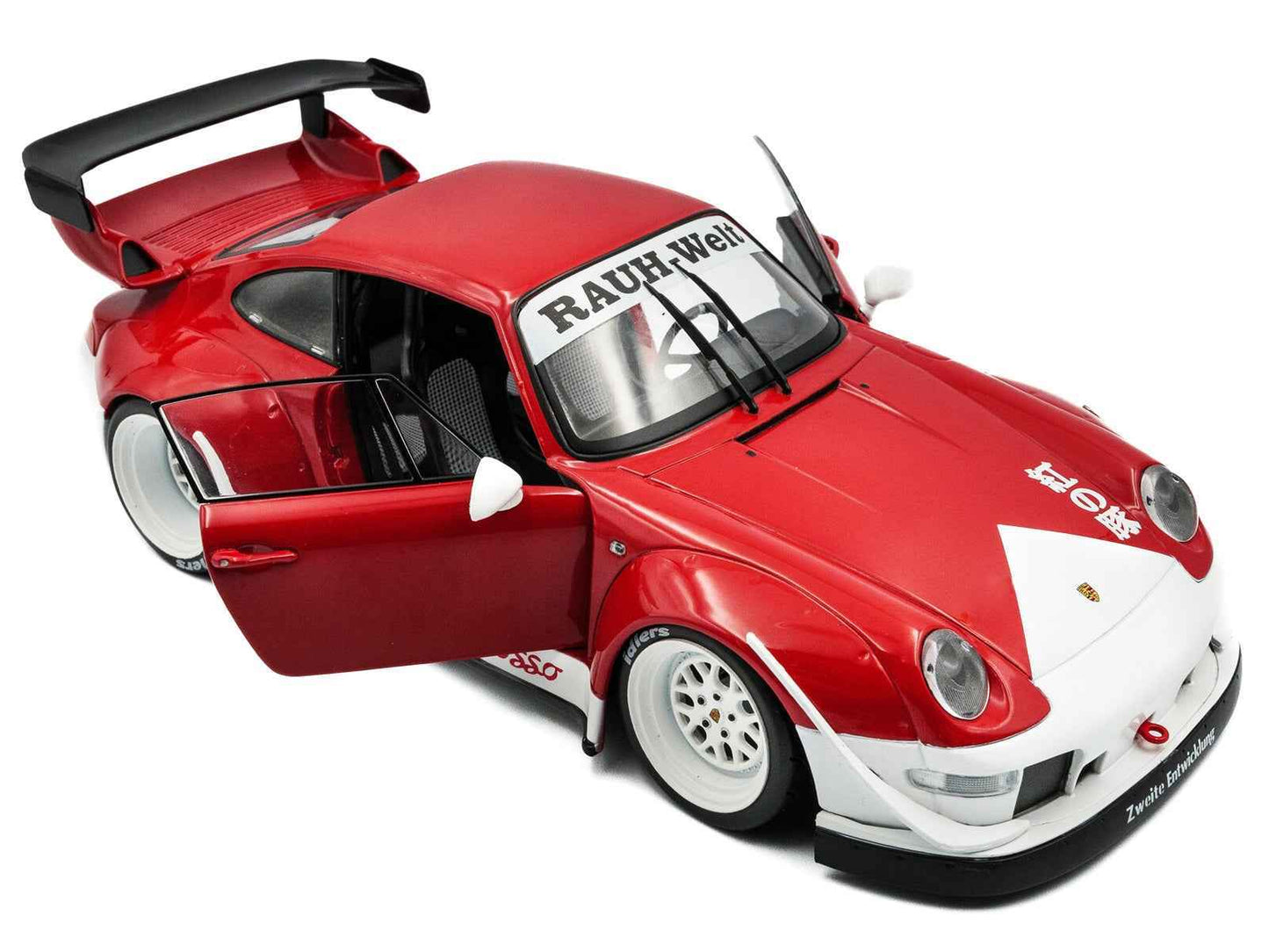 2020 RWB Bodykit "Porco Rosso" Red and White 1/18 Diecast Model Car by Solido Miniature Motors Default Title Default Title-