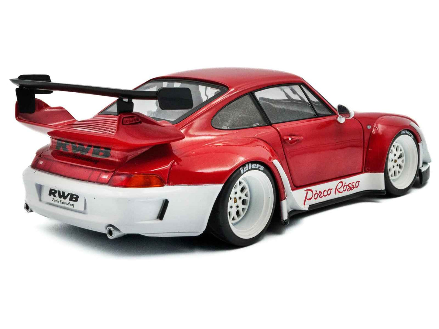 2020 RWB Bodykit "Porco Rosso" Red and White 1/18 Diecast Model Car by Solido Miniature Motors Default Title Default Title-