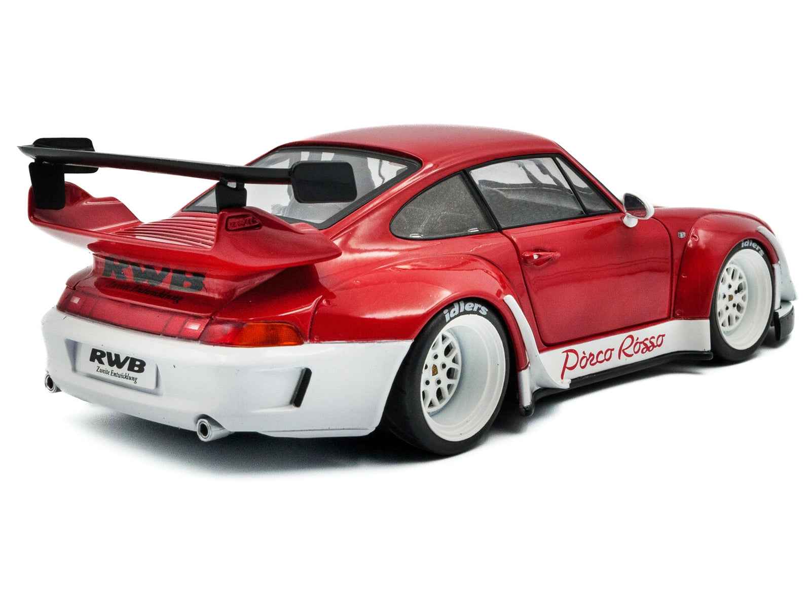 2020 RWB Bodykit "Porco Rosso" Red and White 1/18 Diecast Model Car by Solido Miniature Motors Default Title Default Title-