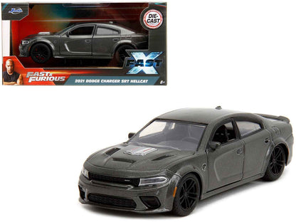 2021 Dodge Charger SRT Hellcat Gray Metallic "Fast X" (2023) Movie "Fast & Furious" Series 1/32 Diecast Model Car by Jada Miniature Motors Default Title Default Title-