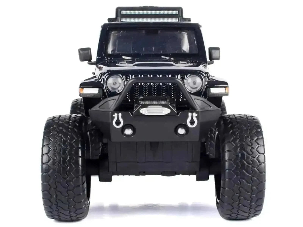 2021 Jeep Gladiator Rubicon Off-Road Pickup Truck Black with Matt Black Top "Off Road" Series 1/27 Diecast Model Car by Motormax Cartsfy Inc.