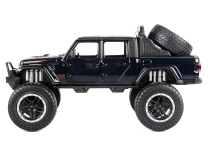 2021 Jeep Gladiator Rubicon Off-Road Pickup Truck Black with Matt Black Top "Off Road" Series 1/27 Diecast Model Car by Motormax Cartsfy Inc.