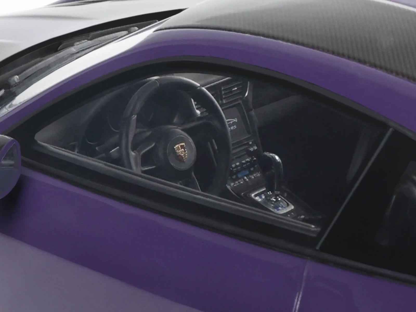 2021 Porsche 911 (991.2) GT2 RS Ultraviolet Metallic with Carbon Stripes 1/18 Model Car by GT Spirit Miniature Motors Default Title Default Title-