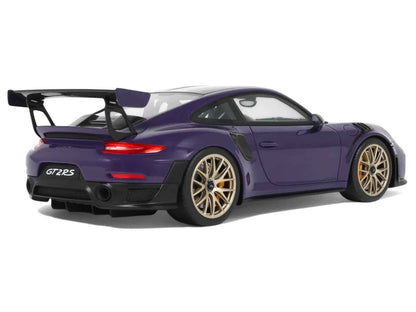 2021 Porsche 911 (991.2) GT2 RS Ultraviolet Metallic with Carbon Stripes 1/18 Model Car by GT Spirit Miniature Motors Default Title Default Title-