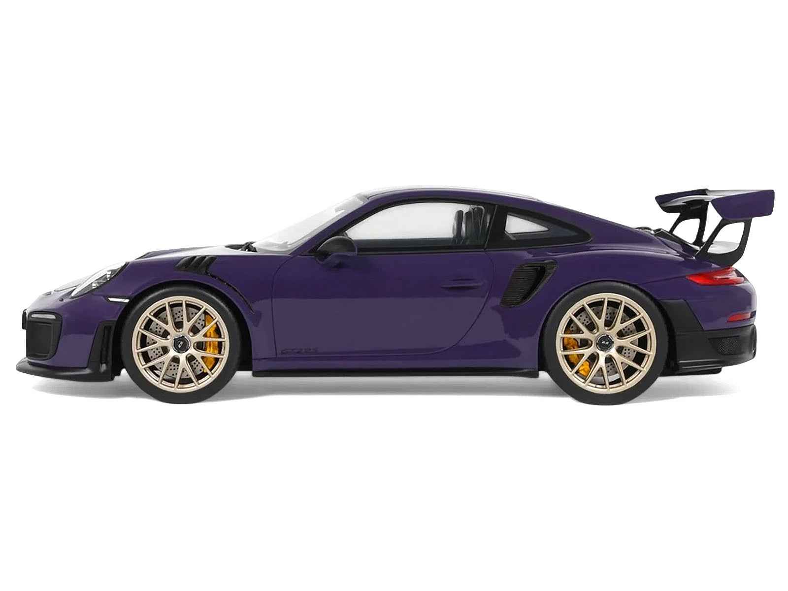 2021 Porsche 911 (991.2) GT2 RS Ultraviolet Metallic with Carbon Stripes 1/18 Model Car by GT Spirit Miniature Motors Default Title Default Title-