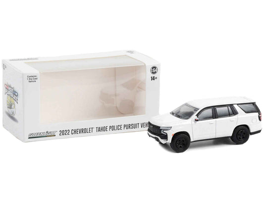 2022 Chevrolet Tahoe Police Pursuit Vehicle (PPV) White "Hot Pursuit" "Hobby Exclusive" Series 1/64 Diecast Model Car by Greenlight Cartsfy Inc.