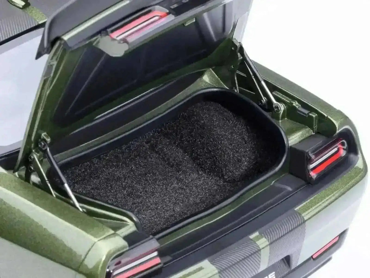 2022 Dodge Challenger SRT Jailbreak F8 Green with Carbon Stripes 1/18 Model Car by Autoart Cartsfy Inc.