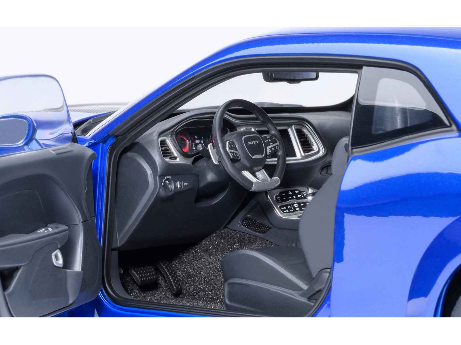 2022 Dodge Challenger SRT Jailbreak Indigo Blue Metallic with Carbon Stripes 1/18 Model Car by Autoart Cartsfy Inc.