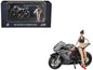 2022 MV Agusta F3 Rosso Motorcycle Silver Metallic with Figure 1/64 Diecast Model by CM Model Miniature Motors Default Title Default Title-