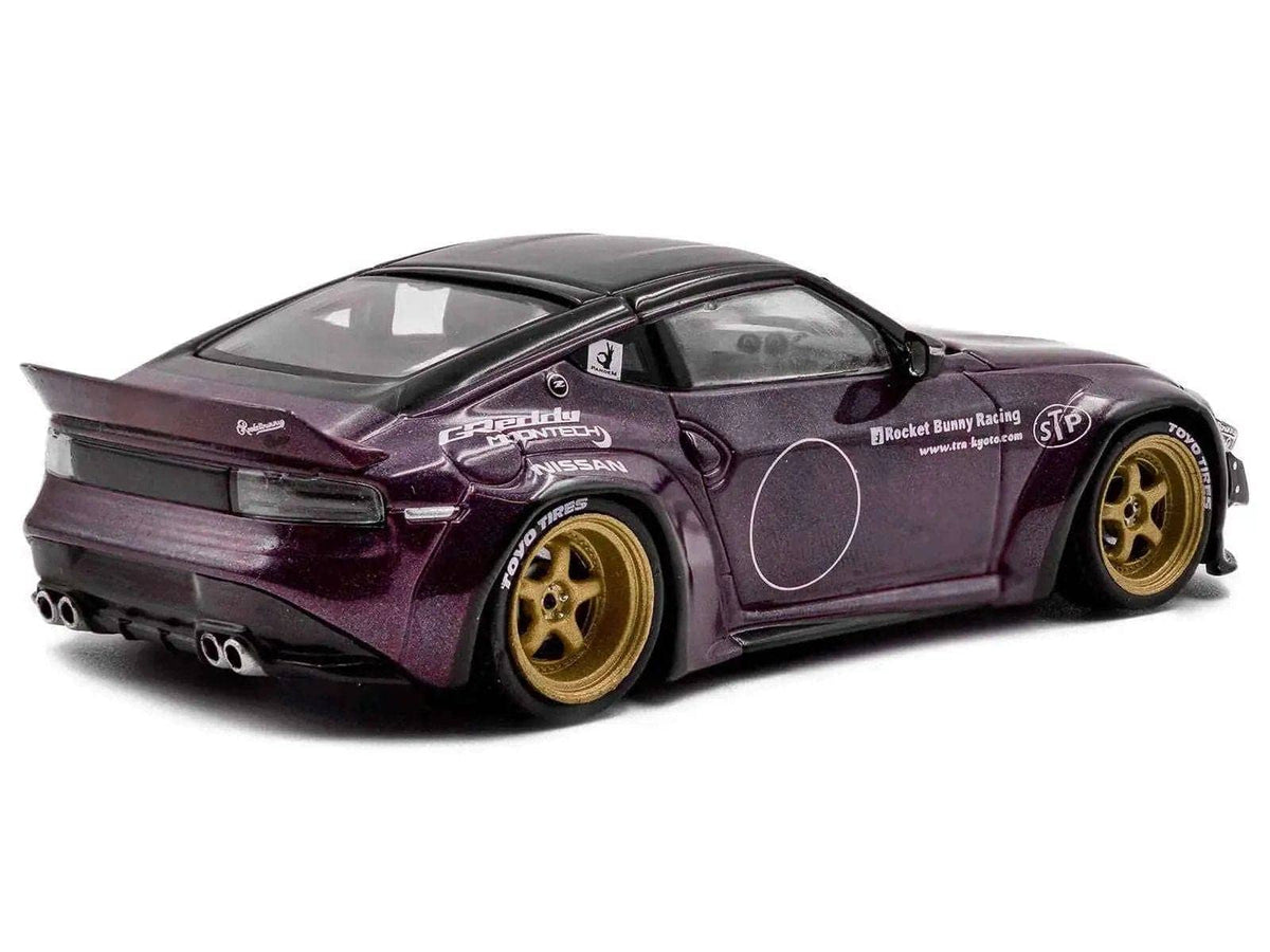 2022 Nissan Pandem Fairlady Z RHD (Right Hand Drive) Purple Metallic with Black Top 1/43 Diecast Model Car by Solido Miniature Motors Default Title Default Title-