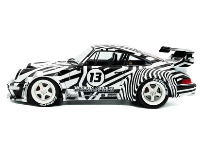 2022 RWB Bodykit #13 "The Zebra" Black and White Striped 1/18 Diecast Model Car by Solido Cartsfy Inc.