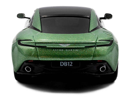 2023 Aston Martin DB12 Coupe Iridescent Emerald Metallic with Black Top 1/43 Diecast Model Car by Solido Cartsfy Inc.