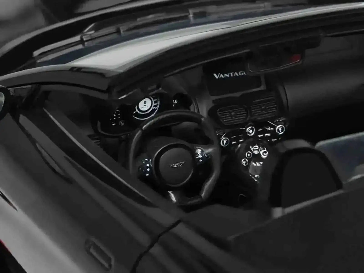 2023 Aston Martin V12 Vantage Roadster Onyx Black 1/18 Model Car by GT Spirit Cartsfy Inc.