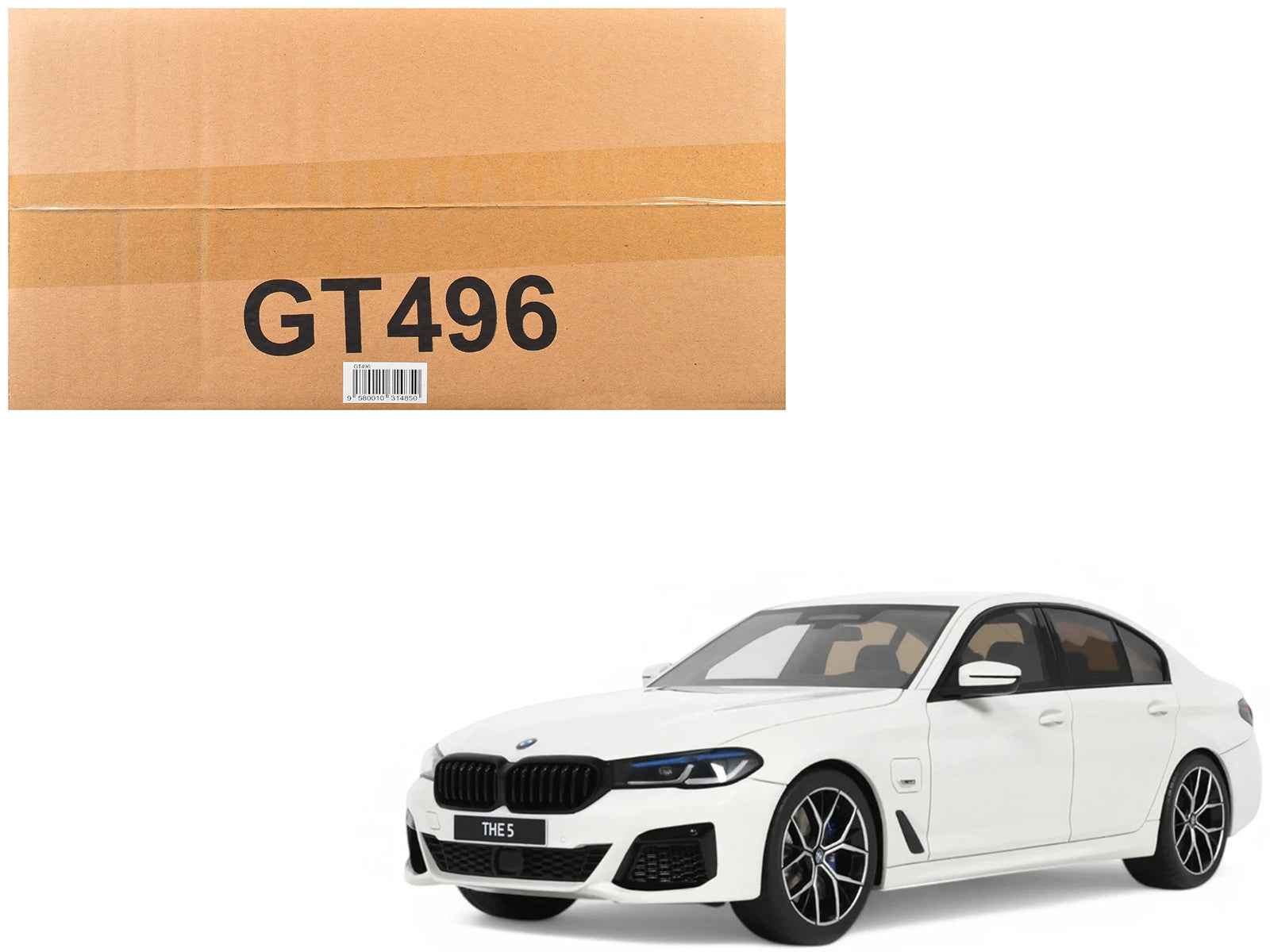 2023 BMW 545e xDrive M Sport Alpine White 1/18 Model Car by GT Spirit Cartsfy Inc.