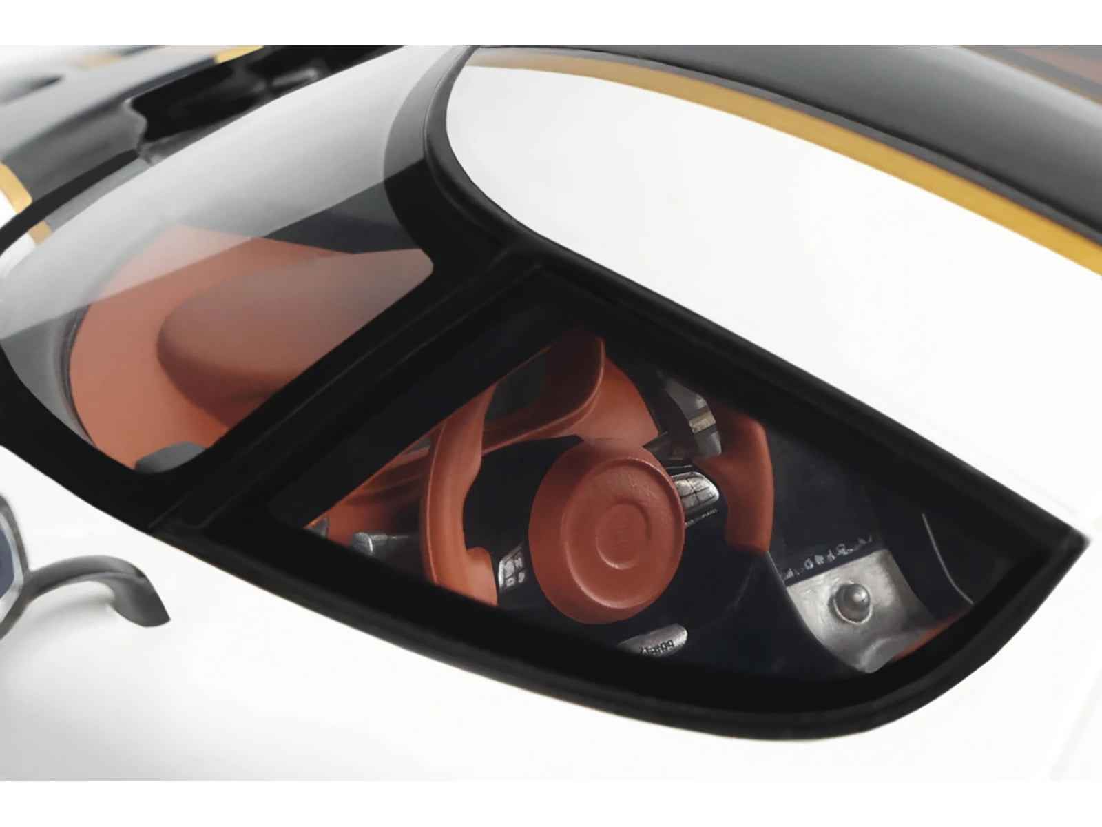 2023 Koenigsegg Regera White with Black Stripes 1/18 Model Car by GT Spirit Cartsfy Inc.