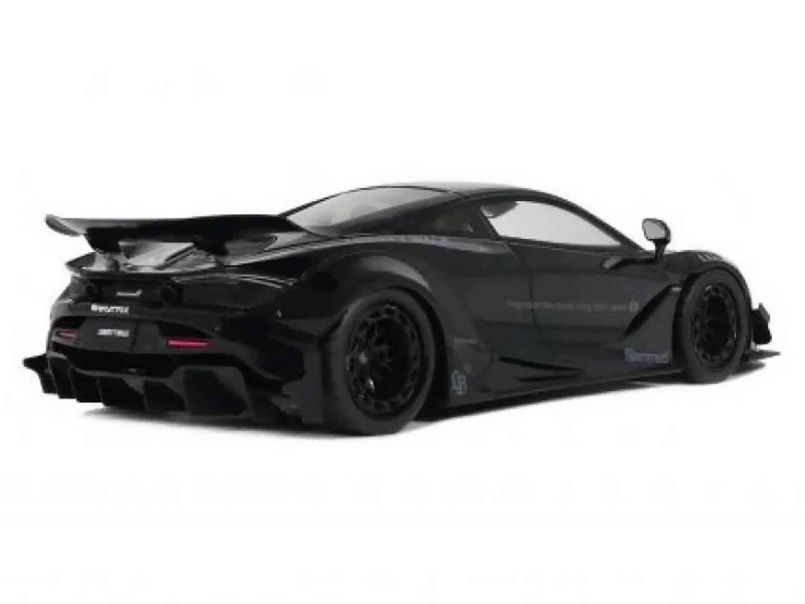 2023 McLaren 720S "LB-Works - Liberty Walk" Black 1/18 Model Car by GT Spirit Cartsfy Inc.