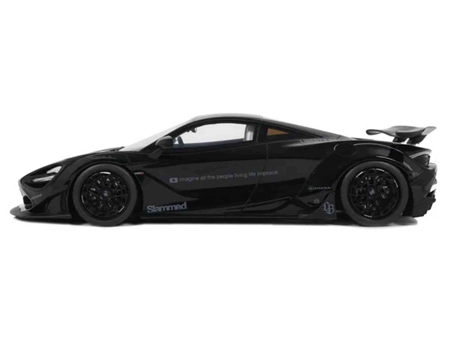 2023 McLaren 720S "LB-Works - Liberty Walk" Black 1/18 Model Car by GT Spirit Cartsfy Inc.