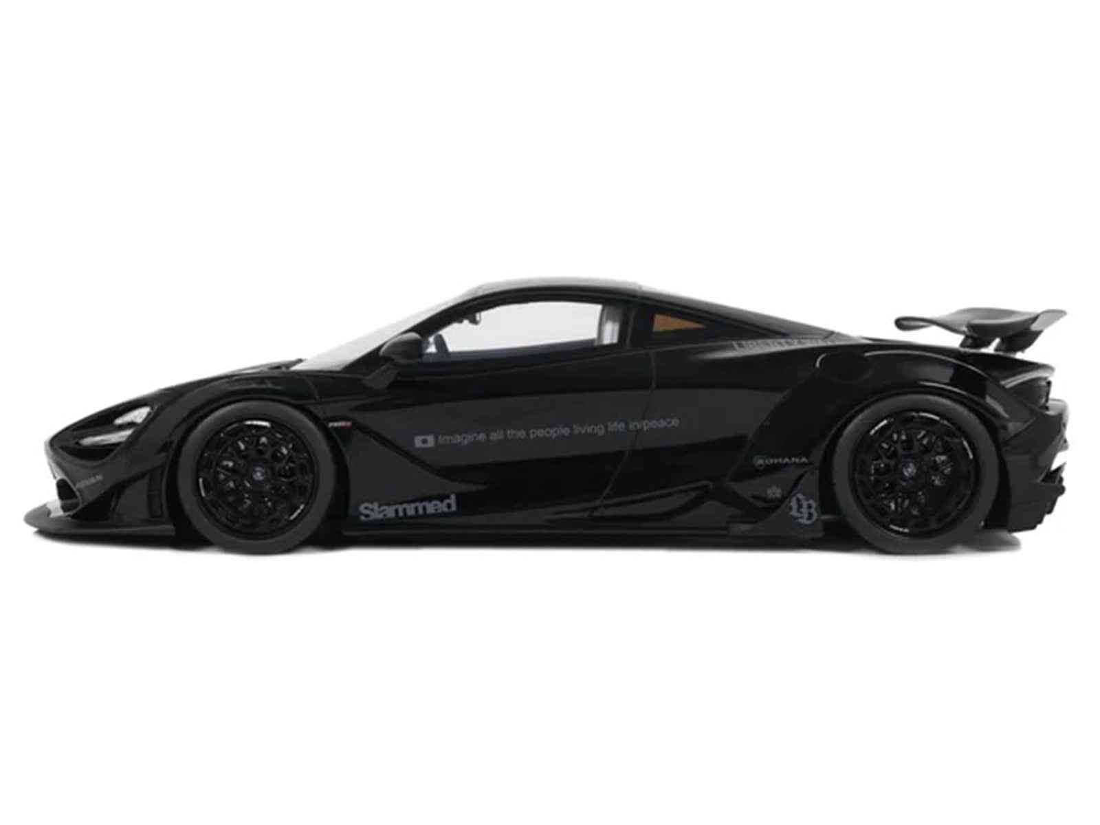 2023 McLaren 720S "LB-Works - Liberty Walk" Black 1/18 Model Car by GT Spirit Cartsfy Inc.