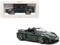2023 Porsche 718 Spyder RS Weissach Pack Forest Green Metallic with Carbon Hood Stripes 1/18 Diecast Model Car by Norev Cartsfy Inc.