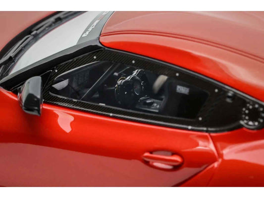 2023 Toyota Supra GT4 100 Edition Plasma Orange Metallic Limited Edition to 999 pieces Worldwide 1/18 Model Car by Otto Mobile Cartsfy Inc.