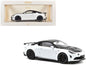 2024 Alpine A110 R Pearl White Metallic with Carbon Hood and Top 1/18 Diecast Model Car by Norev Cartsfy Inc.