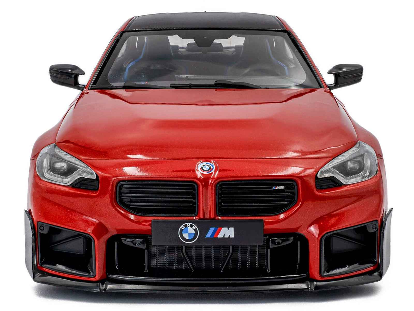 2024 BMW M2 Performance Parts Toronto Red Metallic with Carbon Top 1/18 Diecast Model Car by Solido Miniature Motors Default Title Default Title-