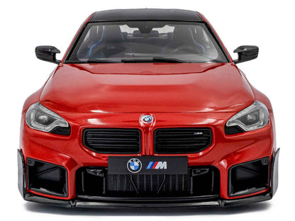 2024 BMW M2 Performance Parts Toronto Red Metallic with Carbon Top 1/18 Diecast Model Car by Solido Miniature Motors Default Title Default Title-