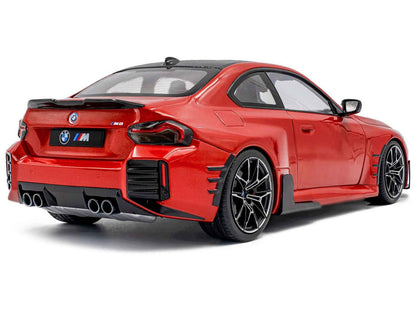 2024 BMW M2 Performance Parts Toronto Red Metallic with Carbon Top 1/18 Diecast Model Car by Solido Miniature Motors Default Title Default Title-
