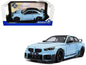 2024 BMW M2 Performance Parts Zandvoort Blue with Carbon Top and Black Stripes 1/18 Diecast Model Car by Solido Cartsfy Inc.