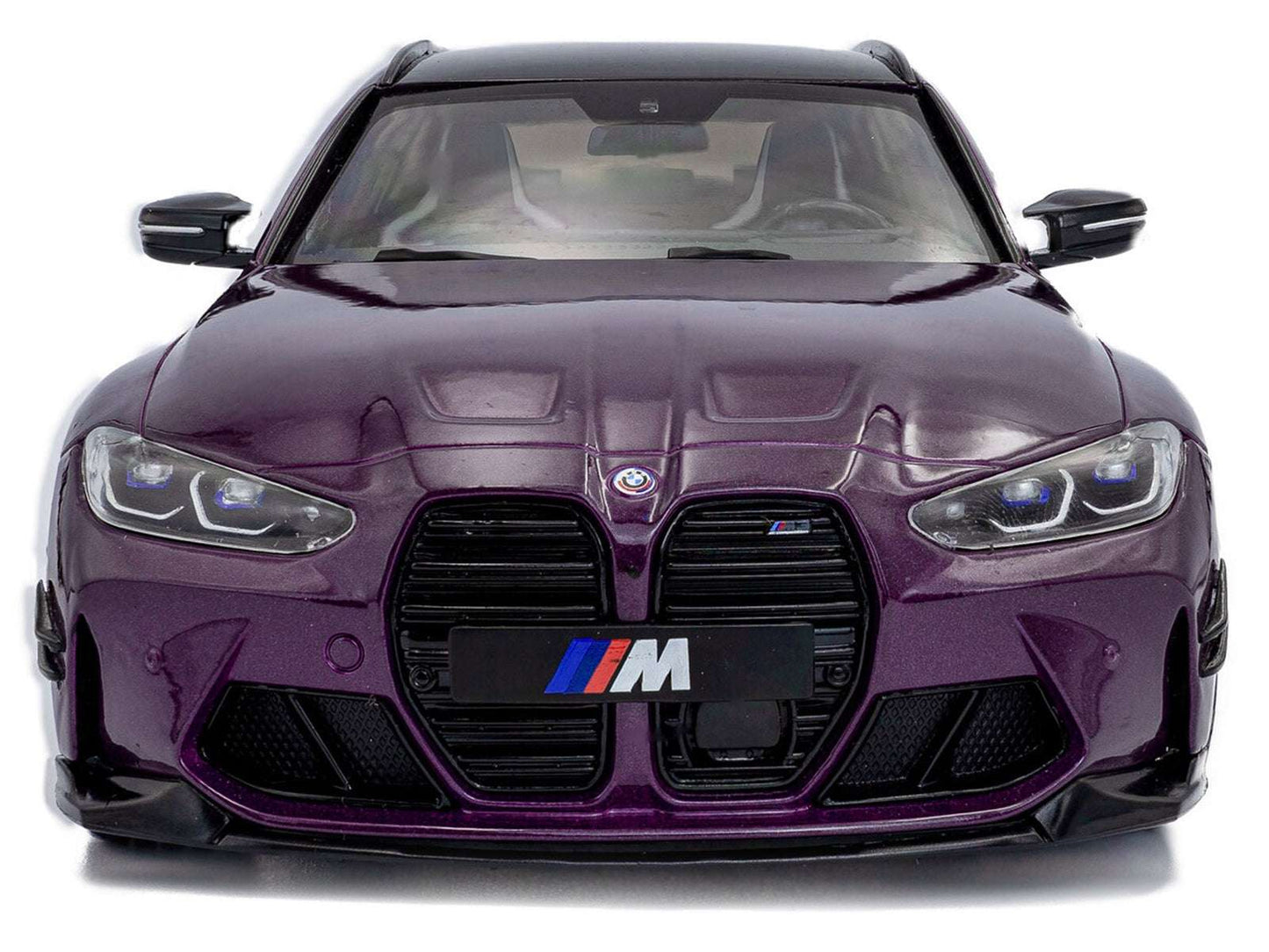 2024 BMW M3 Competition M xDrive Touring Twilight Purple Pearl Metallic with Black Top 1/18 Diecast Model Car by Solido Miniature Motors Default Title Default Title-